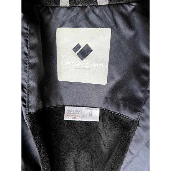 Obermeyer Leighton ironwood olive full zip winter/ski jacket size 8 - Picture 9 of 9